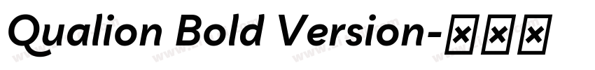 Qualion Bold Version字体转换